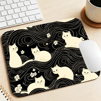 Tokyo-Tiger Mysterious Cat Aloha Mouse Pad