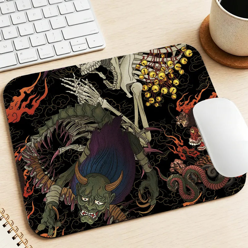 Tokyo-Tiger Japanese Yokai And Skeletons Aloha Mouse Pad Sale