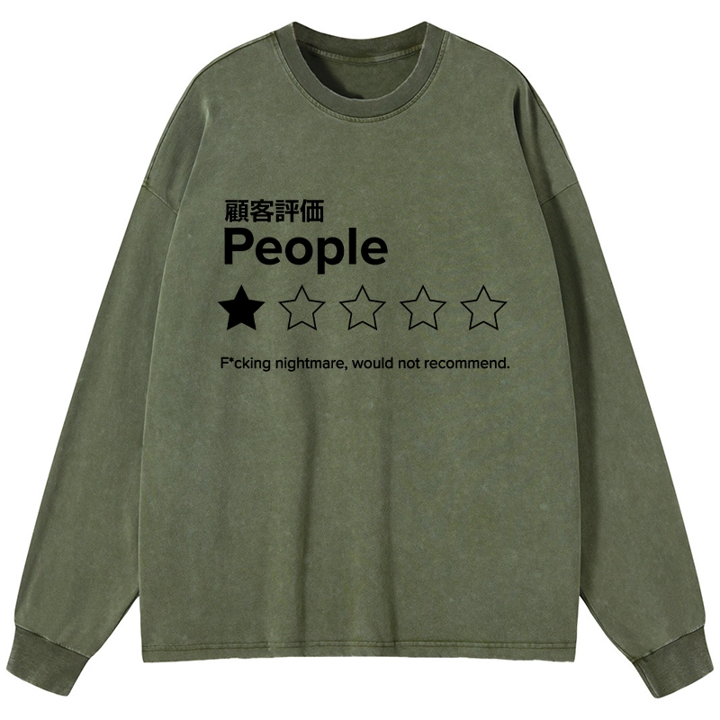 Tokyo-Tiger Evaluation People Washed Long Sleeve T-Shirt