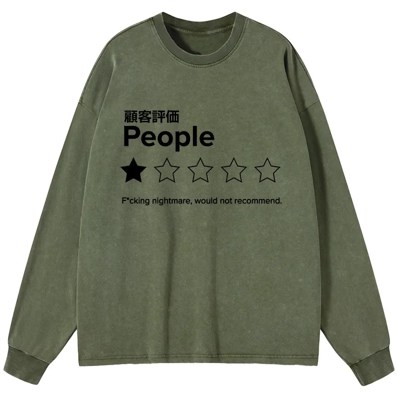 Tokyo-Tiger Evaluation People Washed Long Sleeve T-Shirt