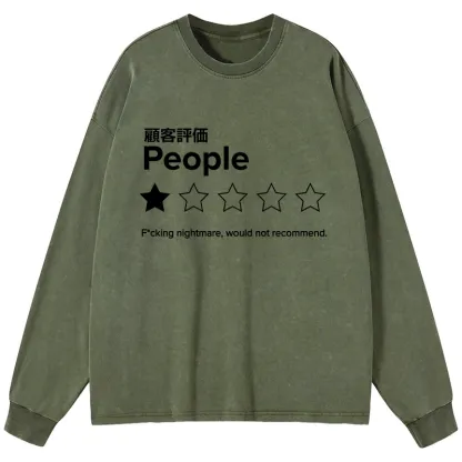 Tokyo-Tiger Evaluation People Washed Long Sleeve T-Shirt
