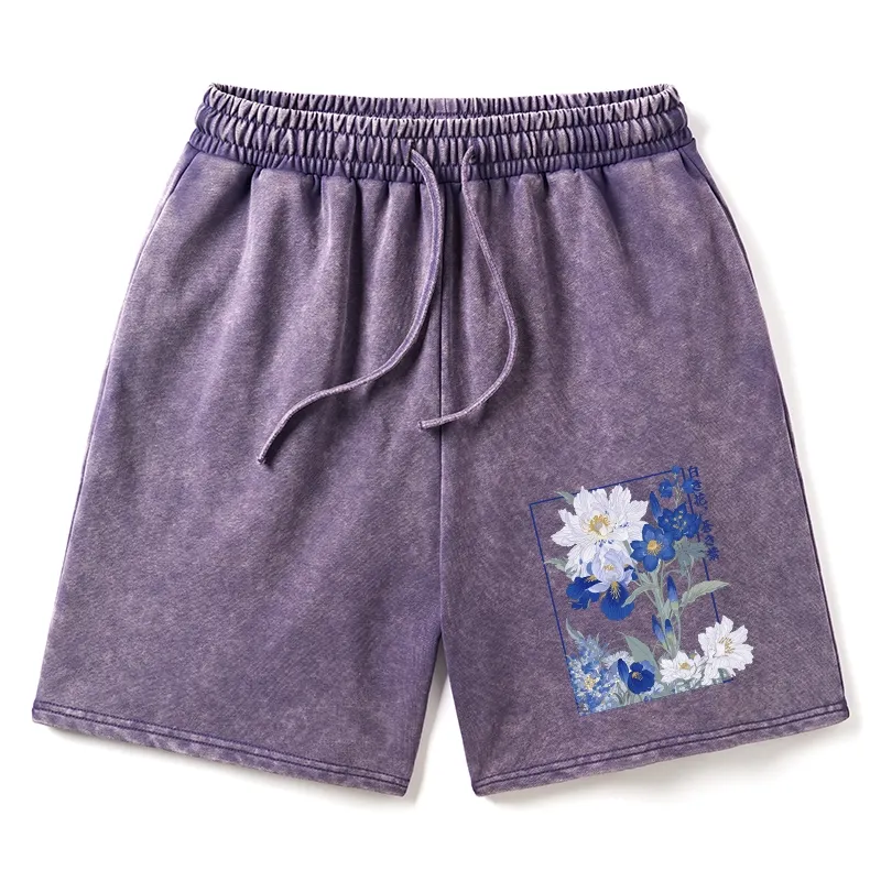 Tokyo-Tiger Blossoms Of The Firmament Washed Shorts Sale