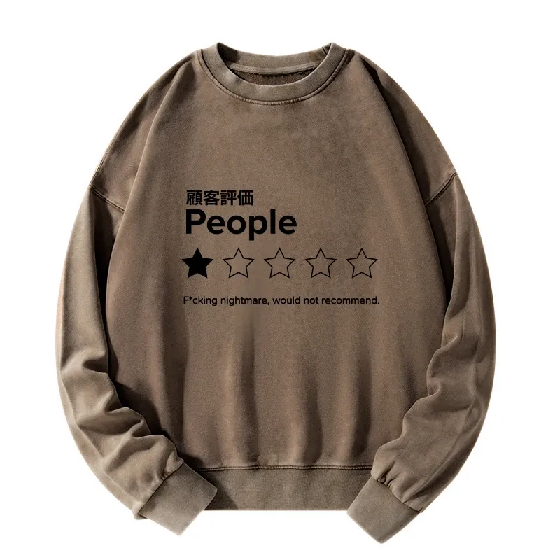 Tokyo-Tiger Evaluation People Washed Sweatshirt