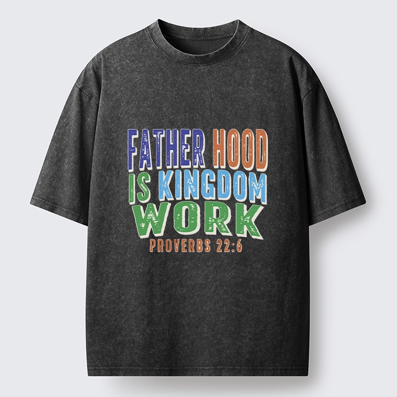 Tokyo-Tiger Dad Life Proverbs Quote Washed T-Shirt