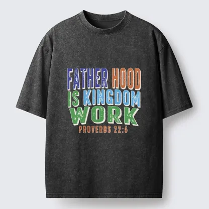 Tokyo-Tiger Dad Life Proverbs Quote Washed T-Shirt
