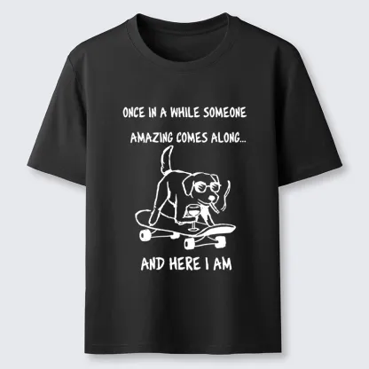 Tokyo-Tiger Cool Dog On Skateboard Funny Meme Classic T-Shirt