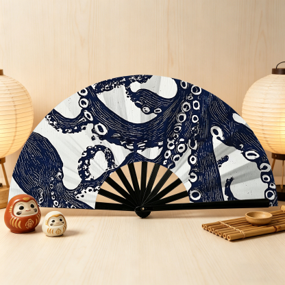 Tokyo-Tiger Ocean Octopus Hand Fan