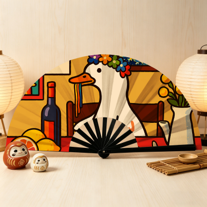 Tokyo-Tiger More Spaghetti Less Upsetti Goose Hand Fan