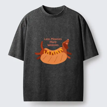 Tokyo-Tiger Positive Vibes Only With The Weenie Dog Washed T-Shirt