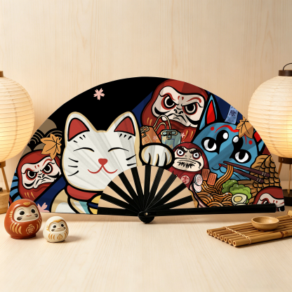 Tokyo-Tiger Traditional Japanese Elements Hand Fan