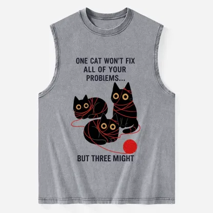Tokyo-Tiger Three Cats Fix All Problems Washed Tank
