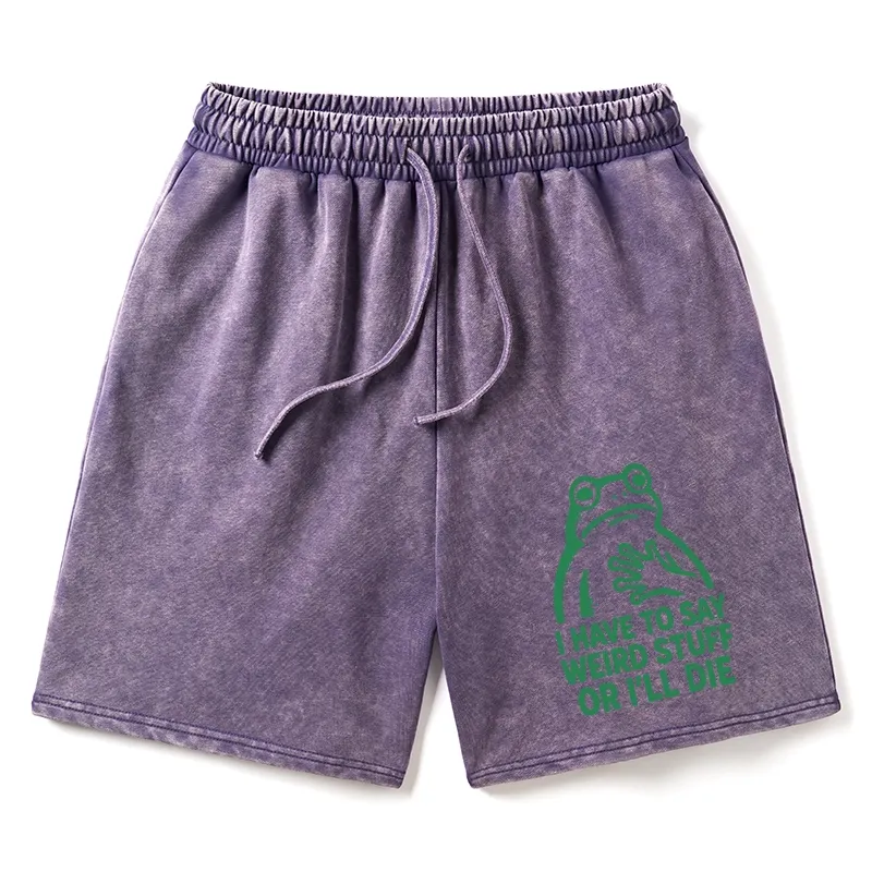 Tokyo-Tiger Weird Frog Funny Meme Washed Shorts