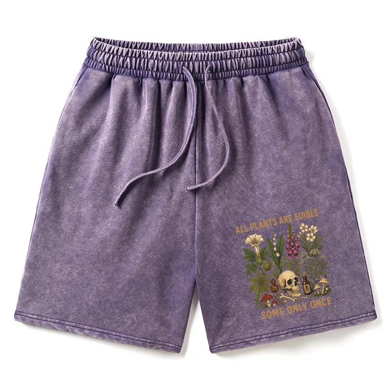Tokyo-Tiger Edible Plants Some Only Once Joke Washed Shorts
