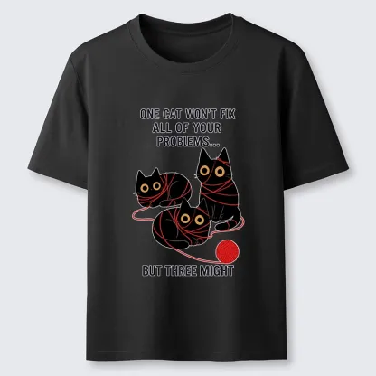 Tokyo-Tiger Three Cats Fix All Problems Classic T-Shirt