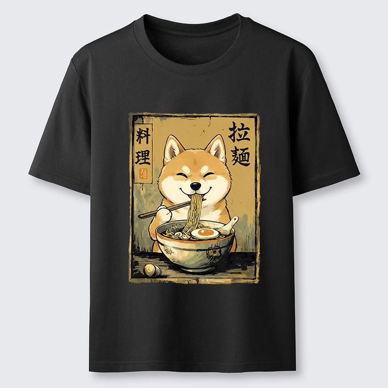 Tokyo-Tiger Happy Shiba Eating Ramen Classic T-Shirt