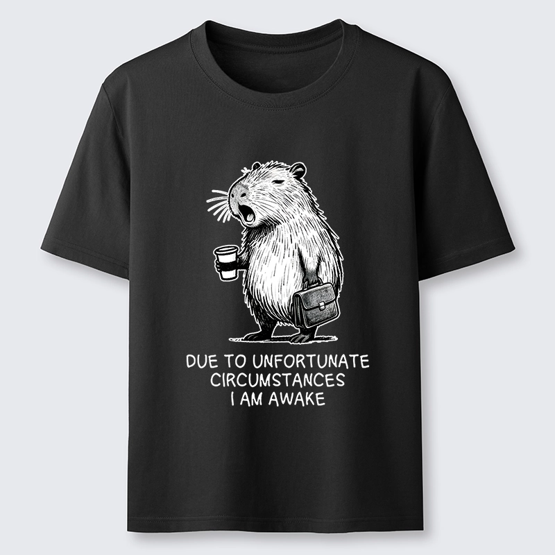 Tokyo-Tiger Capybara Is Awake Against Its Will Classic T-Shirt