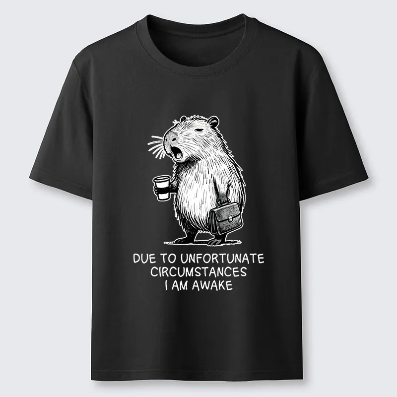 Tokyo-Tiger Capybara Is Awake Against Its Will Classic T-Shirt