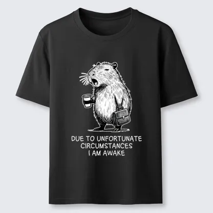 Tokyo-Tiger Capybara Is Awake Against Its Will Classic T-Shirt