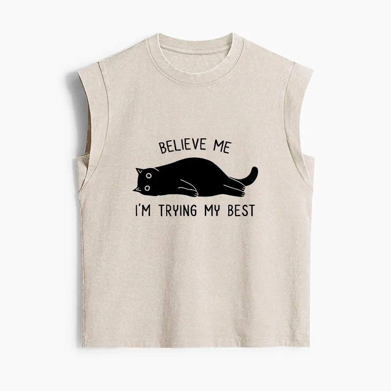 Tokyo-Tiger When Life Is Hard Nap First Women's Washed Tank Tops Sale