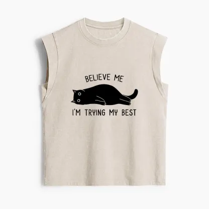Tokyo-Tiger When Life Is Hard Nap First Women's Washed Tank Tops