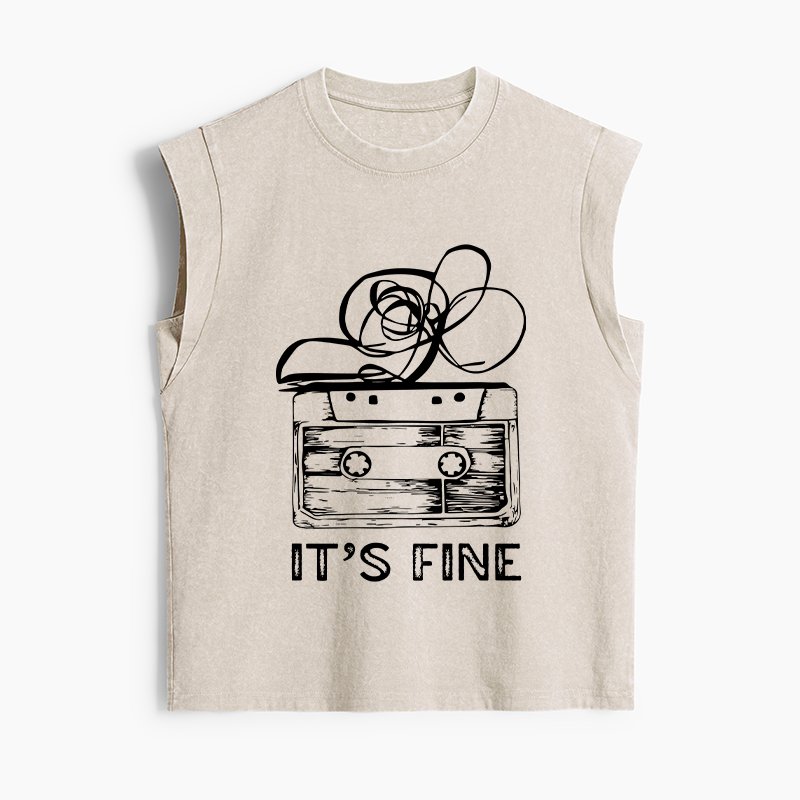 Tokyo-Tiger Cassette Fine Meme Women's Washed Tank Tops