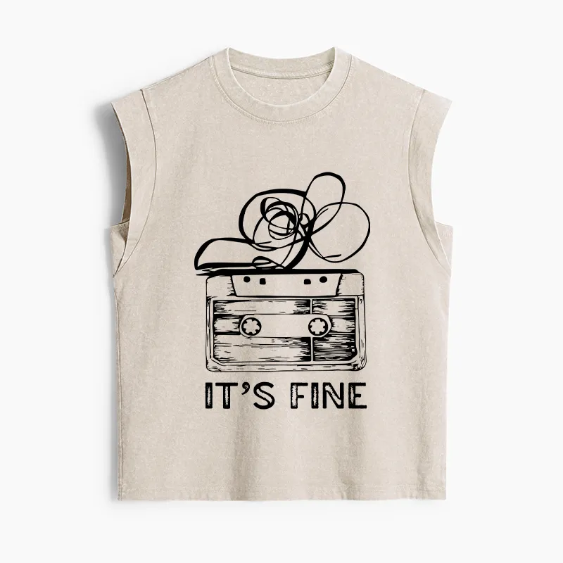 Tokyo-Tiger Cassette Fine Meme Women's Washed Tank Tops Sale