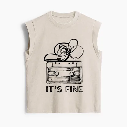 Tokyo-Tiger Cassette Fine Meme Women's Washed Tank Tops