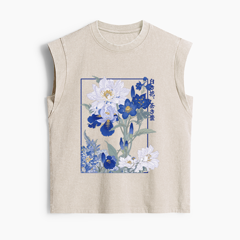 Tokyo-Tiger Blossoms Of The Firmament Women's Washed Tank Tops