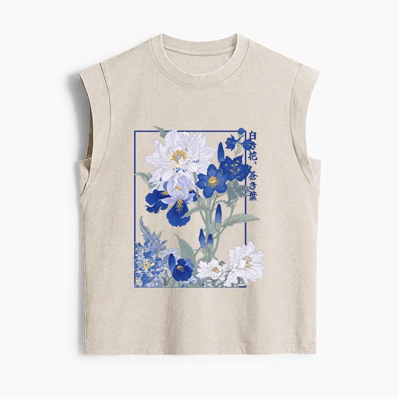Tokyo-Tiger Blossoms Of The Firmament Women's Washed Tank Tops