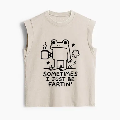 Tokyo-Tiger Sometimes A Frog Just Needs To Fart Women's Washed Tank Tops