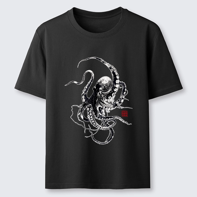 Tokyo-Tiger Traditional Japanese Octopus Painting Classic T-Shirt