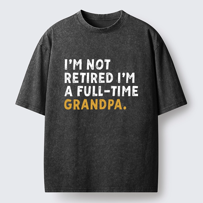 Tokyo-Tiger Official Full Time Grandpa Duty Washed T-Shirt