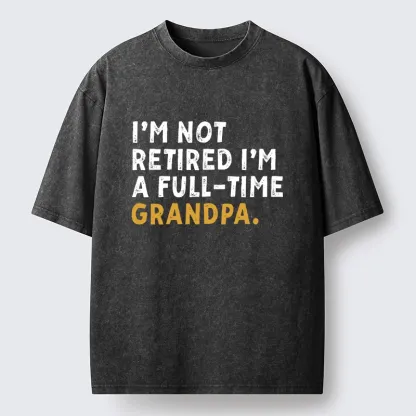 Tokyo-Tiger Official Full Time Grandpa Duty Washed T-Shirt
