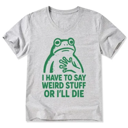 Tokyo-Tiger Weird Frog Funny Meme V-Neck Classic T-Shirt