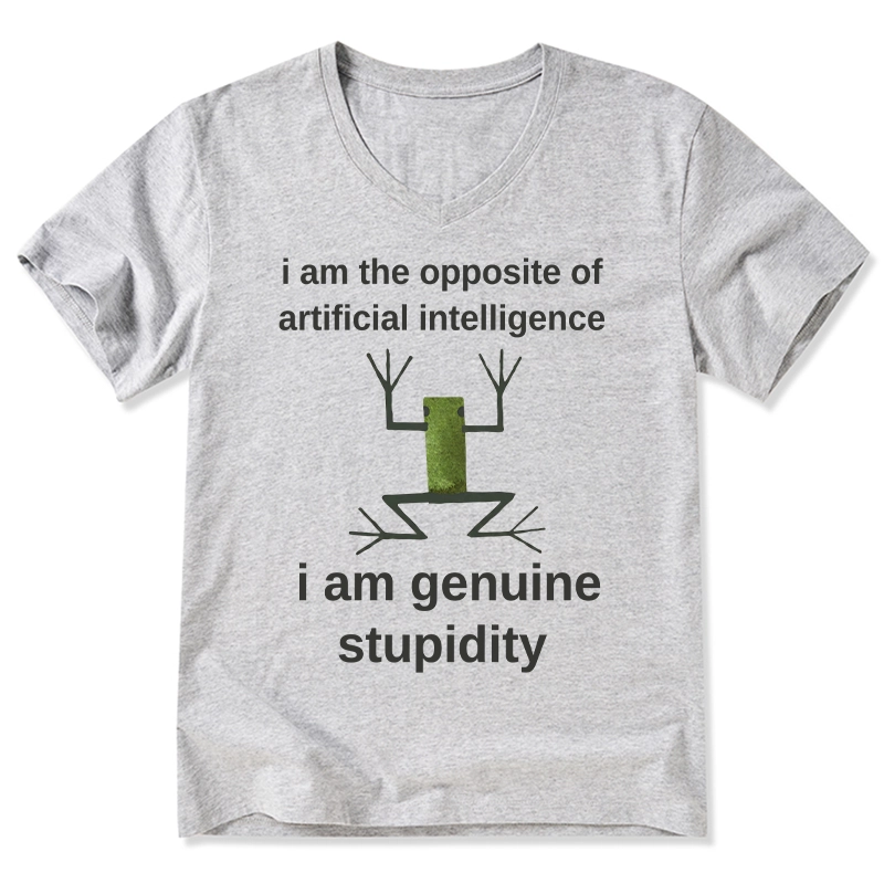 Tokyo-Tiger Genuine Stupidity Frog Meme V-Neck Classic T-Shirt
