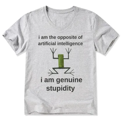 Tokyo-Tiger Genuine Stupidity Frog Meme V-Neck Classic T-Shirt