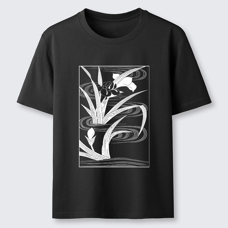 Tokyo-Tiger Japanese Iris Woodblock Art Classic T-Shirt