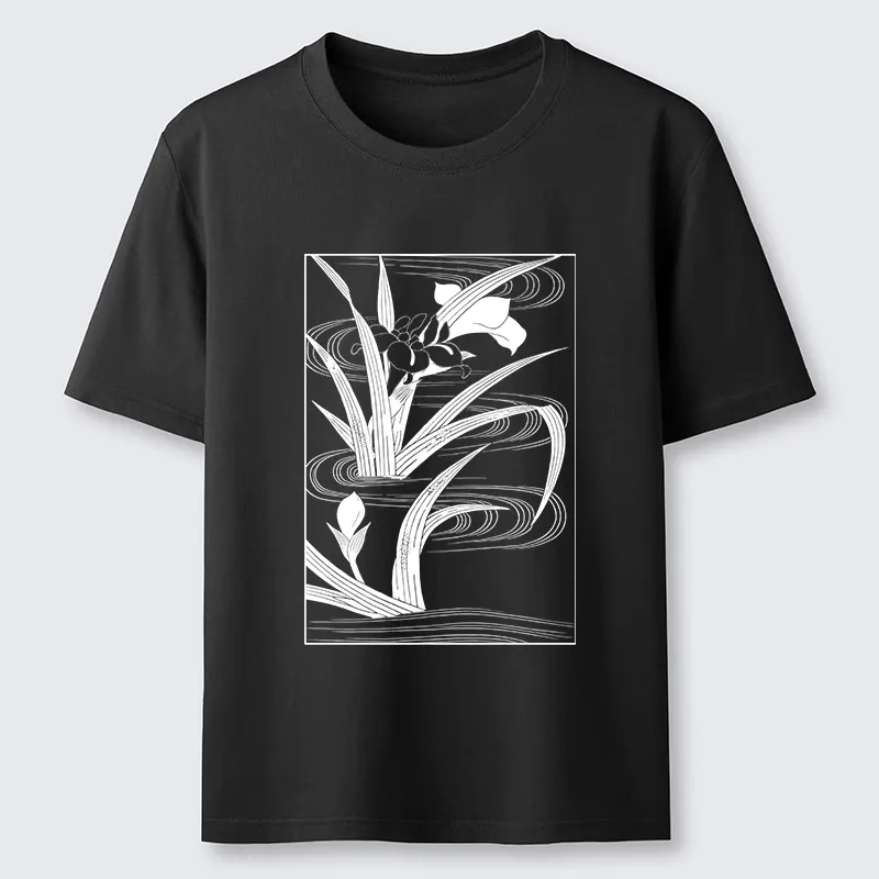 Tokyo-Tiger Japanese Iris Woodblock Art Classic T-Shirt