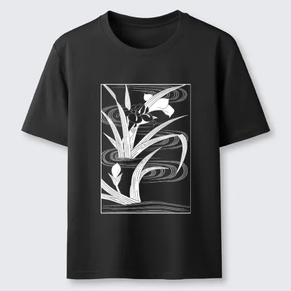Tokyo-Tiger Japanese Iris Woodblock Art Classic T-Shirt