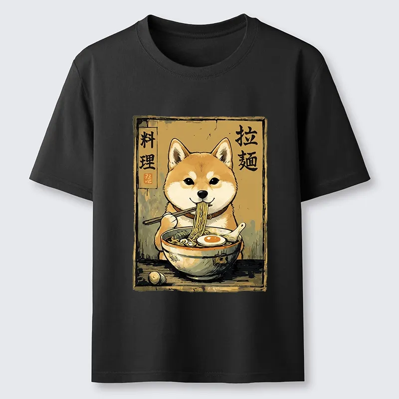 Tokyo-Tiger Shiba Inu Obsessed With Eating Ramen Classic T-Shirt