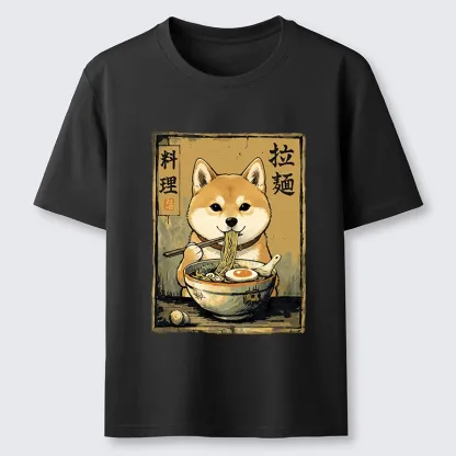 Tokyo-Tiger Shiba Inu Obsessed With Eating Ramen Classic T-Shirt