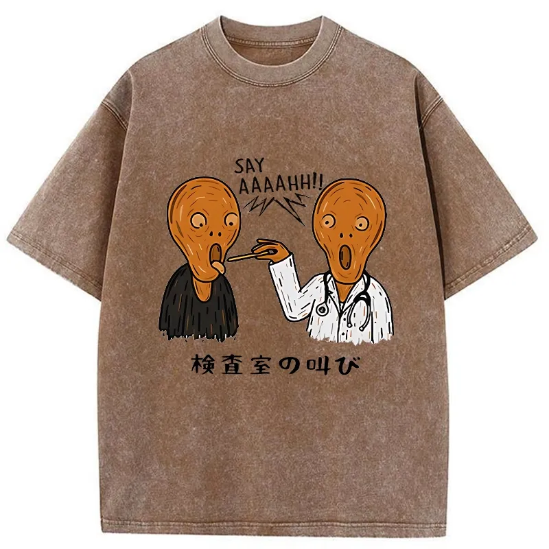 Tokyo-Tiger Doctor Scream Washed T-Shirt