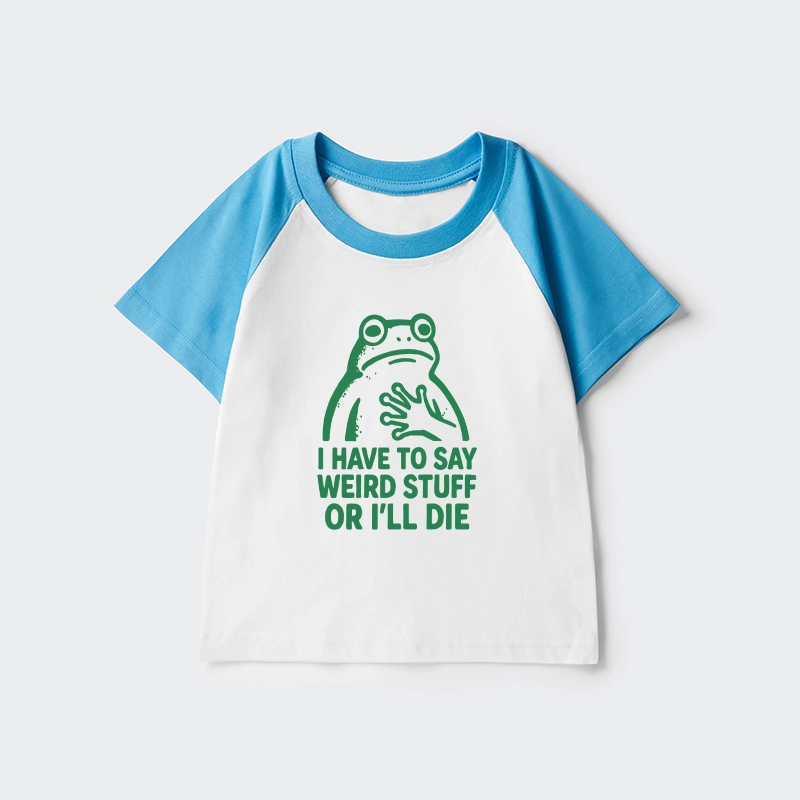 Tokyo-Tiger Weird Frog Funny Meme Kids Raglan T-shirt