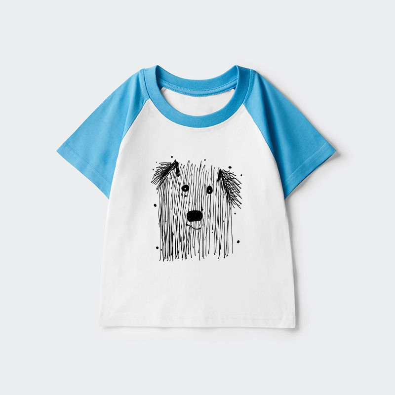 Tokyo-Tiger Fluffy Chaos In Dog Form Kids Raglan T-shirt