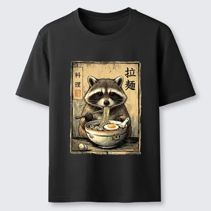 Tokyo-Tiger Raccoon Eating Ramen And Loving It Classic T-Shirt