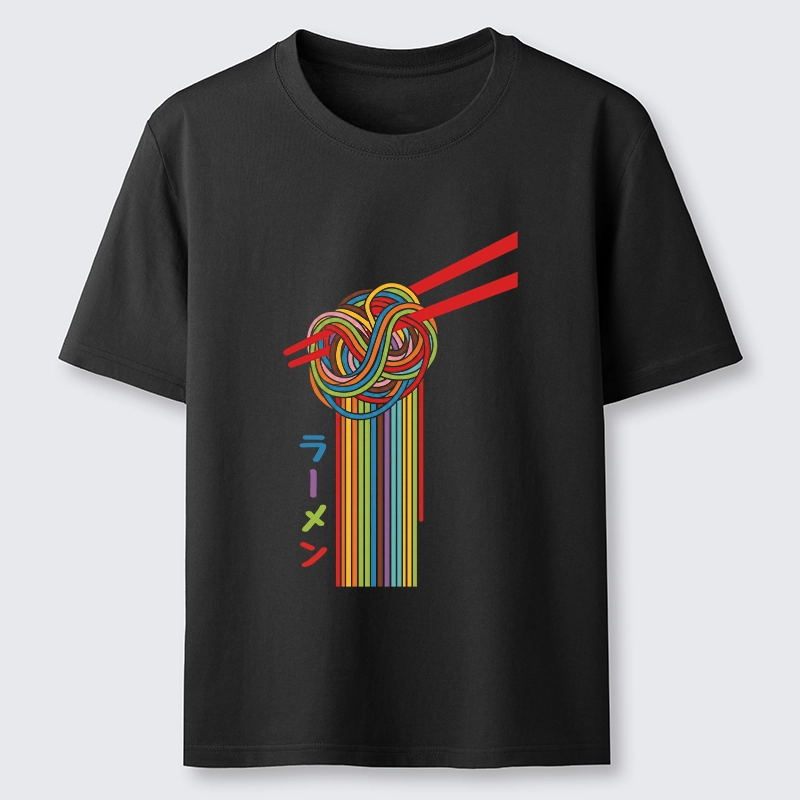 Tokyo-Tiger Colorful Noodles On Red Chopsticks Classic T-Shirt