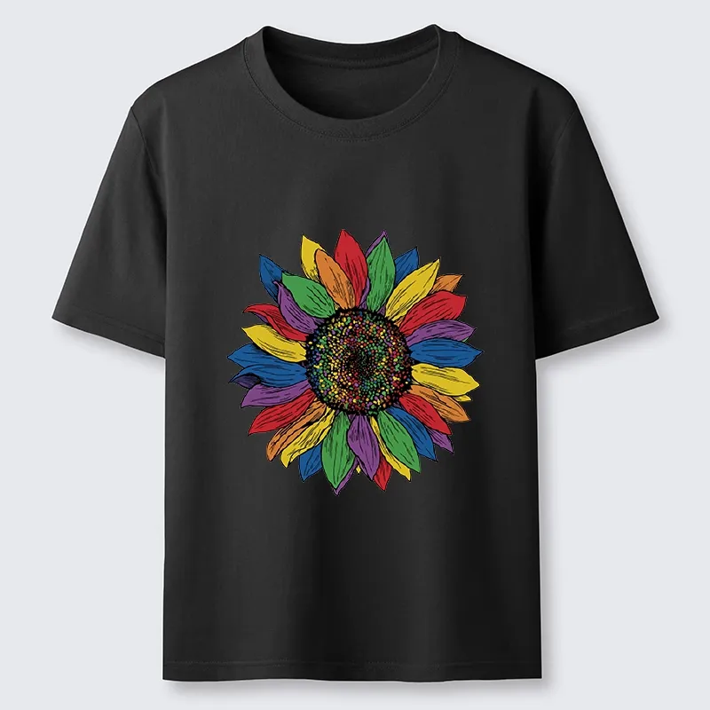 Tokyo-Tiger Rainbow Sunflower Pride Art Classic T-Shirt