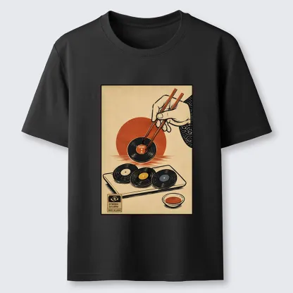 Tokyo-Tiger Chopsticks And Vinyl Sushi Art Classic T-Shirt