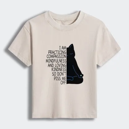Tokyo-Tiger Calm Black Cat With Anger Issues Women's Washed T-shirt