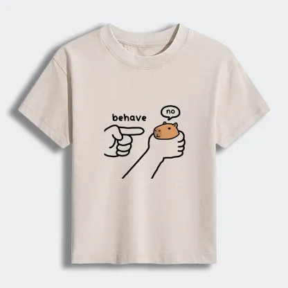 Tokyo-Tiger Dishonest Capybara Women's Washed T-shirt